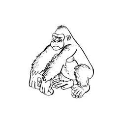 Disegno da colorare: Gorilla (Animali) #7481 - Pagine da Colorare Stampabili Gratuite