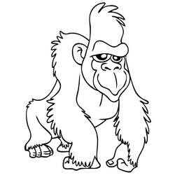 Disegno da colorare: Gorilla (Animali) #7483 - Pagine da Colorare Stampabili Gratuite