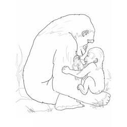 Disegno da colorare: Gorilla (Animali) #7490 - Pagine da Colorare Stampabili Gratuite