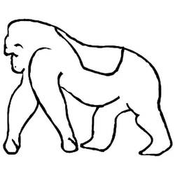 Disegno da colorare: Gorilla (Animali) #7502 - Pagine da Colorare Stampabili Gratuite
