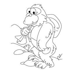 Disegno da colorare: Gorilla (Animali) #7513 - Pagine da Colorare Stampabili Gratuite
