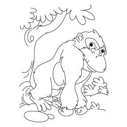 Disegno da colorare: Gorilla (Animali) #7534 - Pagine da Colorare Stampabili Gratuite
