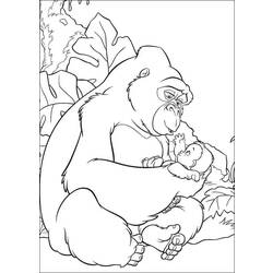 Disegno da colorare: Gorilla (Animali) #7537 - Pagine da Colorare Stampabili Gratuite