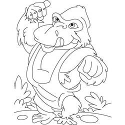 Disegno da colorare: Gorilla (Animali) #7555 - Pagine da Colorare Stampabili Gratuite