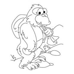 Disegno da colorare: Gorilla (Animali) #7557 - Pagine da Colorare Stampabili Gratuite