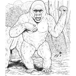Disegno da colorare: Gorilla (Animali) #7561 - Pagine da Colorare Stampabili Gratuite