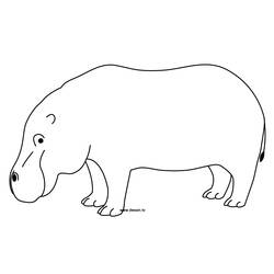 Disegno da colorare: Ippopotamo (Animali) #8658 - Pagine da Colorare Stampabili Gratuite