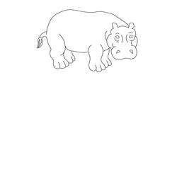 Disegno da colorare: Ippopotamo (Animali) #8666 - Pagine da Colorare Stampabili Gratuite