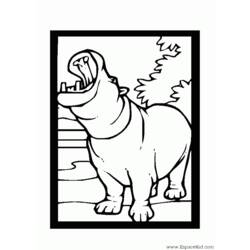 Disegno da colorare: Ippopotamo (Animali) #8704 - Pagine da Colorare Stampabili Gratuite