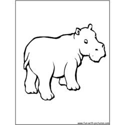 Disegno da colorare: Ippopotamo (Animali) #8707 - Pagine da Colorare Stampabili Gratuite