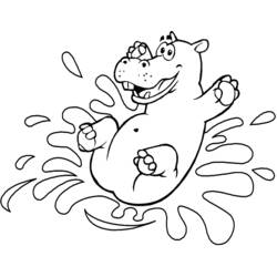 Disegno da colorare: Ippopotamo (Animali) #8734 - Pagine da Colorare Stampabili Gratuite