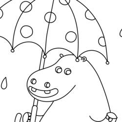 Disegno da colorare: Ippopotamo (Animali) #8750 - Pagine da Colorare Stampabili Gratuite
