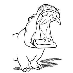 Disegno da colorare: Ippopotamo (Animali) #8772 - Pagine da Colorare Stampabili Gratuite