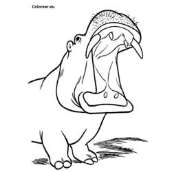 Disegno da colorare: Ippopotamo (Animali) #8783 - Pagine da Colorare Stampabili Gratuite