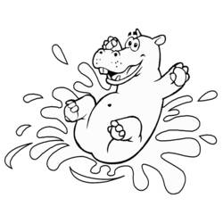 Disegno da colorare: Ippopotamo (Animali) #8792 - Pagine da Colorare Stampabili Gratuite
