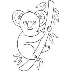 Disegno da colorare: Koala (Animali) #9361 - Pagine da Colorare Stampabili Gratuite