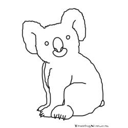 Disegno da colorare: Koala (Animali) #9468 - Pagine da Colorare Stampabili Gratuite