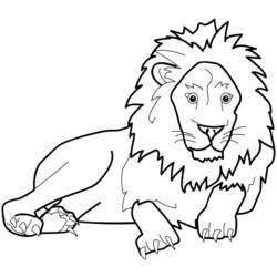 Disegno da colorare: Leone (Animali) #10242 - Pagine da Colorare Stampabili Gratuite