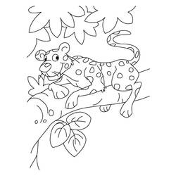 Disegno da colorare: Leopardo (Animali) #9744 - Pagine da Colorare Stampabili Gratuite