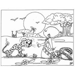 Disegno da colorare: Leopardo (Animali) #9784 - Pagine da Colorare Stampabili Gratuite