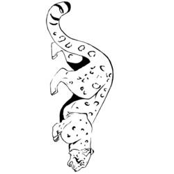 Disegno da colorare: Leopardo (Animali) #9823 - Pagine da Colorare Stampabili Gratuite