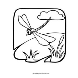 Disegno da colorare: Libellula (Animali) #9950 - Pagine da Colorare Stampabili Gratuite