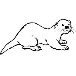 Disegno da colorare: Lontra (Animali) #10639 - Pagine da Colorare Stampabili Gratuite
