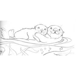 Disegno da colorare: Lontra (Animali) #10696 - Pagine da Colorare Stampabili Gratuite