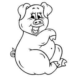 Disegno da colorare: Maiale (Animali) #3594 - Pagine da Colorare Stampabili Gratuite