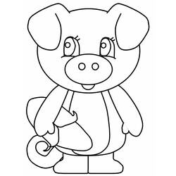 Disegno da colorare: Maiale (Animali) #3628 - Pagine da Colorare Stampabili Gratuite