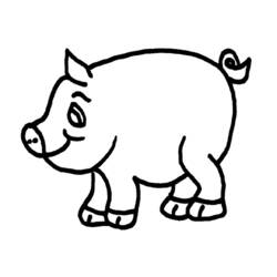 Disegno da colorare: Maiale (Animali) #3669 - Pagine da Colorare Stampabili Gratuite
