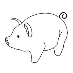 Disegno da colorare: Maiale (Animali) #3741 - Pagine da Colorare Stampabili Gratuite