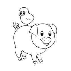 Disegno da colorare: Maiale (Animali) #3755 - Pagine da Colorare Stampabili Gratuite
