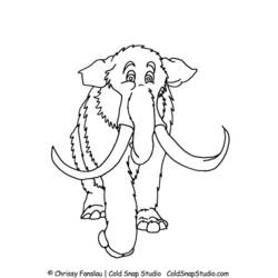 Disegno da colorare: Mammut (Animali) #19178 - Pagine da Colorare Stampabili Gratuite