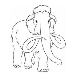 Disegno da colorare: Mammut (Animali) #19200 - Pagine da Colorare Stampabili Gratuite