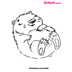 Disegno da colorare: Marmotta (Animali) #10893 - Pagine da Colorare Stampabili Gratuite