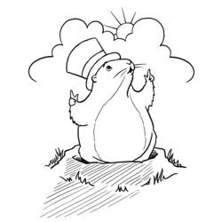 Disegno da colorare: Marmotta (Animali) #10912 - Pagine da Colorare Stampabili Gratuite