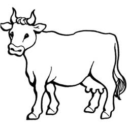 Disegno da colorare: Mucca (Animali) #13195 - Pagine da Colorare Stampabili Gratuite