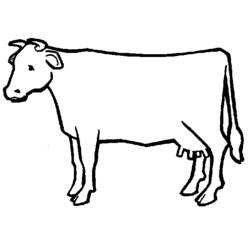 Disegno da colorare: Mucca (Animali) #13198 - Pagine da Colorare Stampabili Gratuite