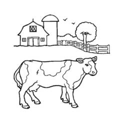 Disegno da colorare: Mucca (Animali) #13202 - Pagine da Colorare Stampabili Gratuite