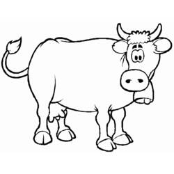 Disegno da colorare: Mucca (Animali) #13206 - Pagine da Colorare Stampabili Gratuite