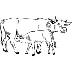 Disegno da colorare: Mucca (Animali) #13210 - Pagine da Colorare Stampabili Gratuite