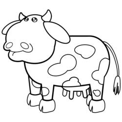 Disegno da colorare: Mucca (Animali) #13212 - Pagine da Colorare Stampabili Gratuite