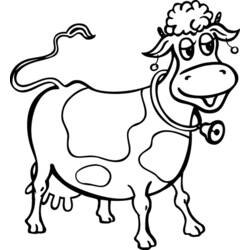 Disegno da colorare: Mucca (Animali) #13214 - Pagine da Colorare Stampabili Gratuite