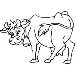 Disegno da colorare: Mucca (Animali) #13215 - Pagine da Colorare Stampabili Gratuite