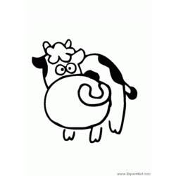 Disegno da colorare: Mucca (Animali) #13224 - Pagine da Colorare Stampabili Gratuite