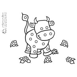 Disegno da colorare: Mucca (Animali) #13225 - Pagine da Colorare Stampabili Gratuite