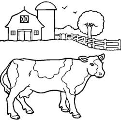 Disegno da colorare: Mucca (Animali) #13234 - Pagine da Colorare Stampabili Gratuite