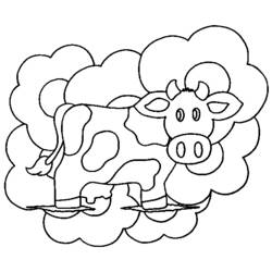 Disegno da colorare: Mucca (Animali) #13238 - Pagine da Colorare Stampabili Gratuite