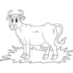 Disegno da colorare: Mucca (Animali) #13239 - Pagine da Colorare Stampabili Gratuite